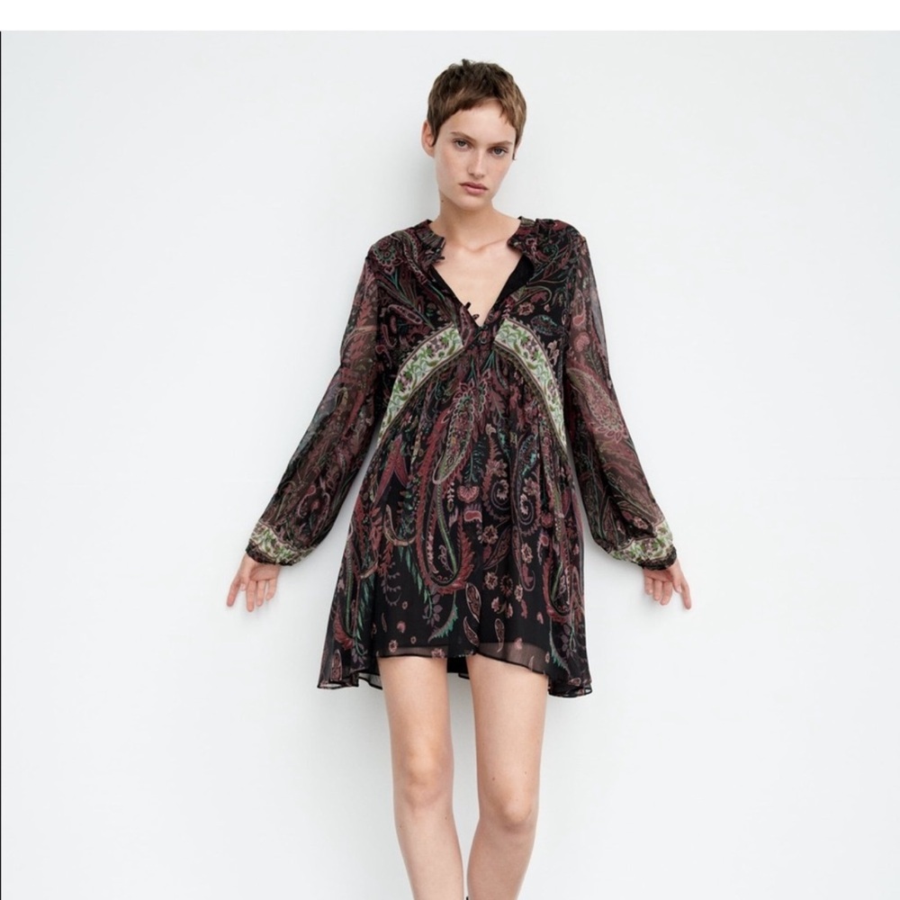 Zara Flowy Printed Dress